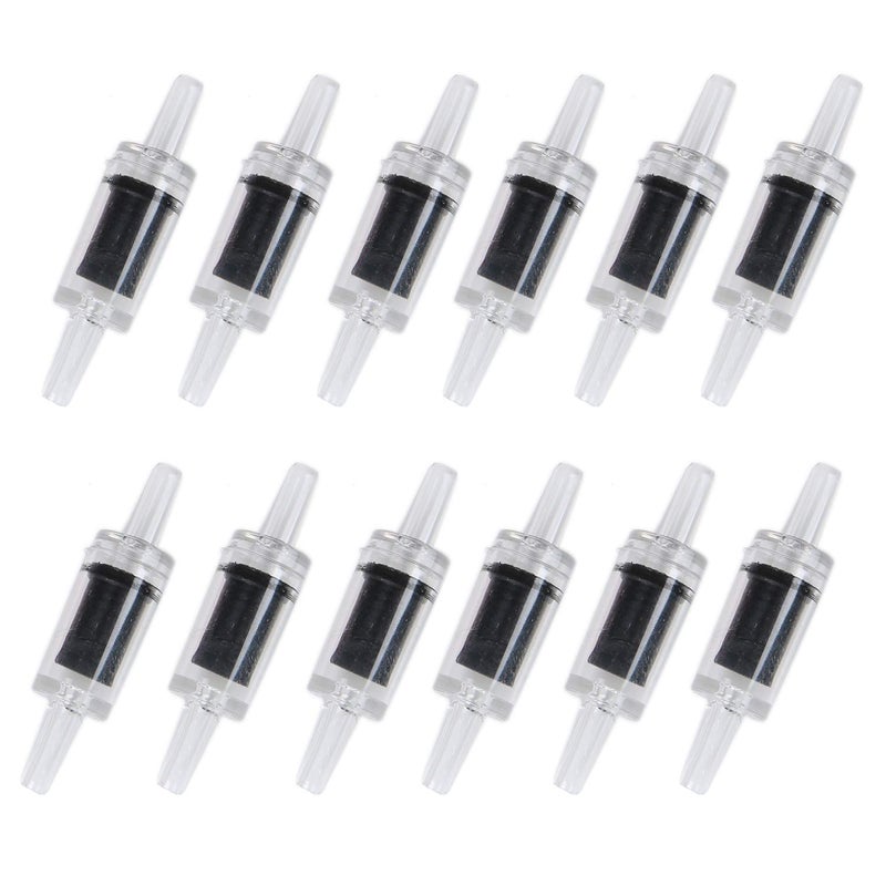 ALEGI Aquarium Air Tubing Accessories Non-Return Valves,Check Valve for 3/16 '' Fish Tank Air Line (Black 12 pcs) - Image 1